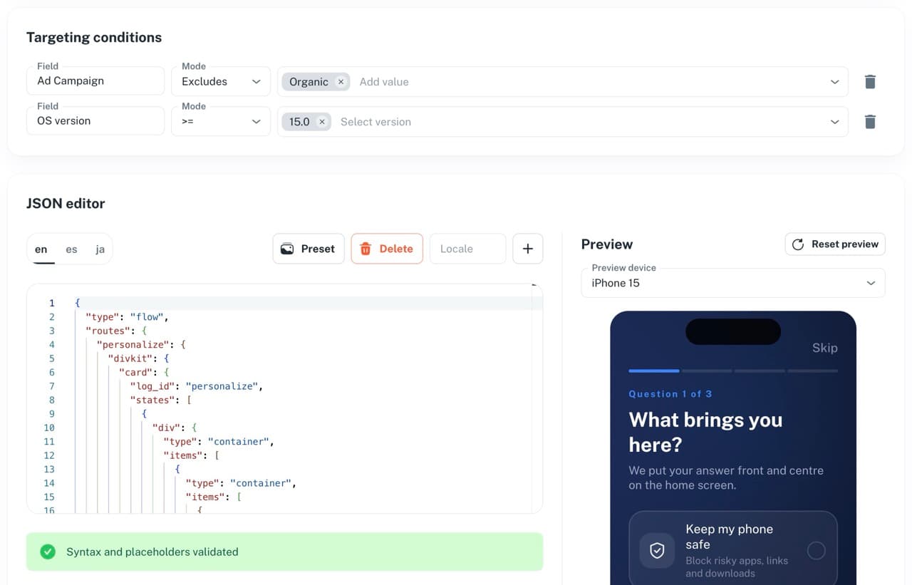 Remote UI and Remote Config